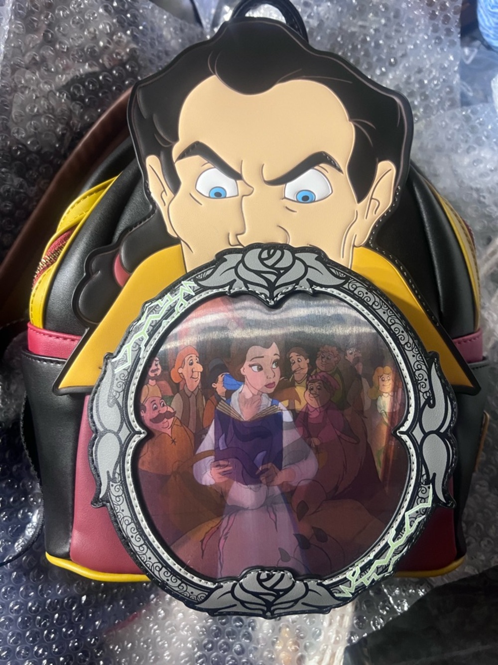Disney Villains Gaston Loungefly Backpack + Wallet Set Beauty & the Beast NWT